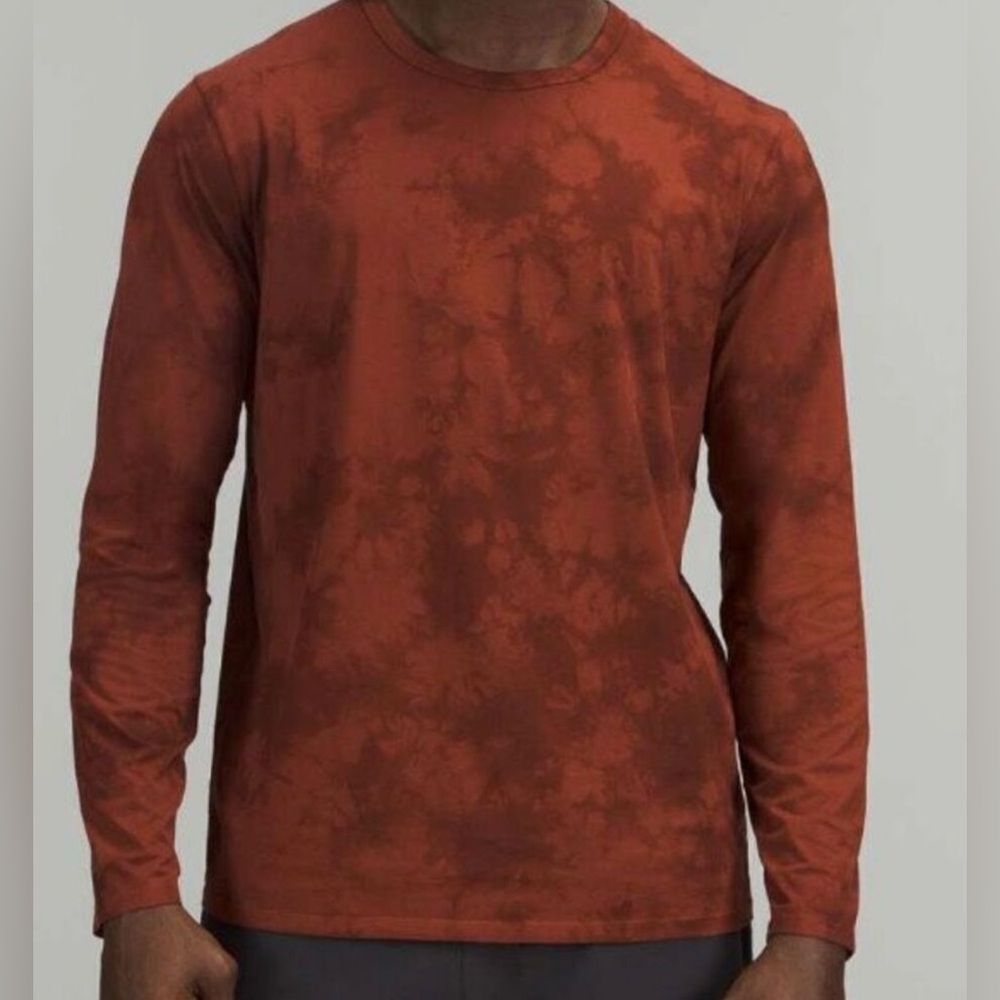 Lululemon The Fundamental Long Sleeve In Tide Shibori Date Brown
Tie Dye  XL